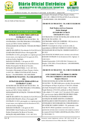 Diário Oficial - Edição Nº 889