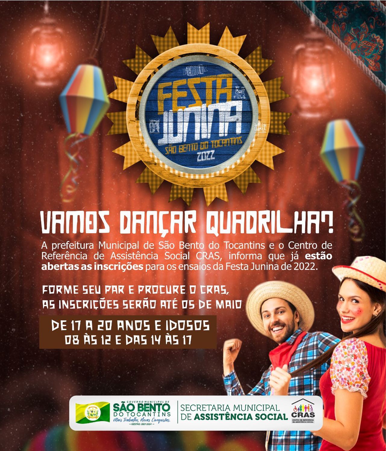 Inscrições abertas para a Junina do CRAS 2022
