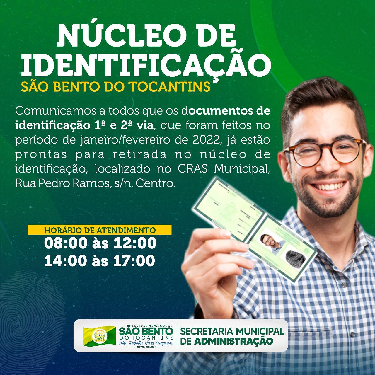 Documentos de identificação solicitados nos meses de janeiro e fevereiro de 2022 já estão disponíveis para retirada.