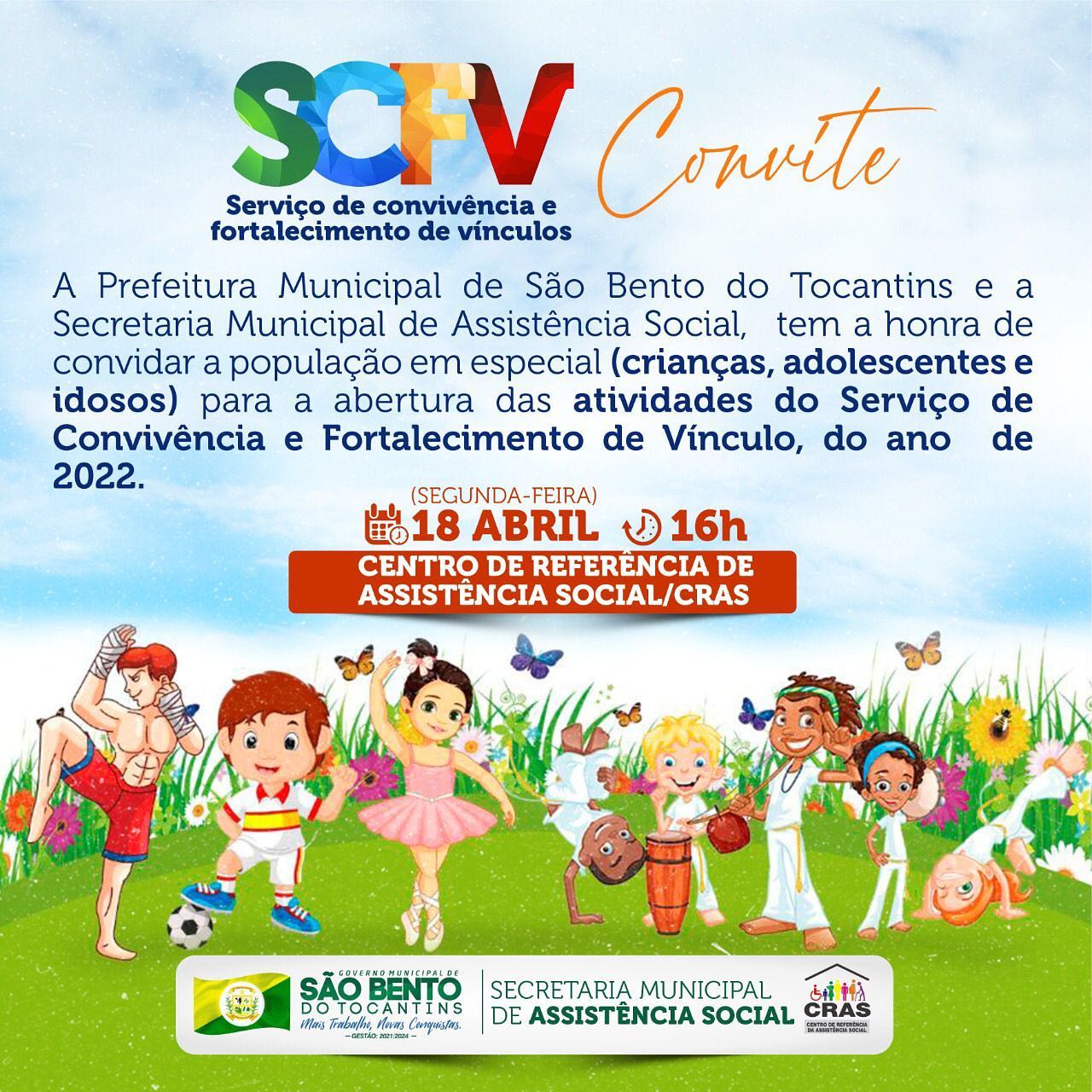 Serviço de Convivência e Fortalecimento de Vinculo SCFV retornará na segunda-feira (18) no CRAS