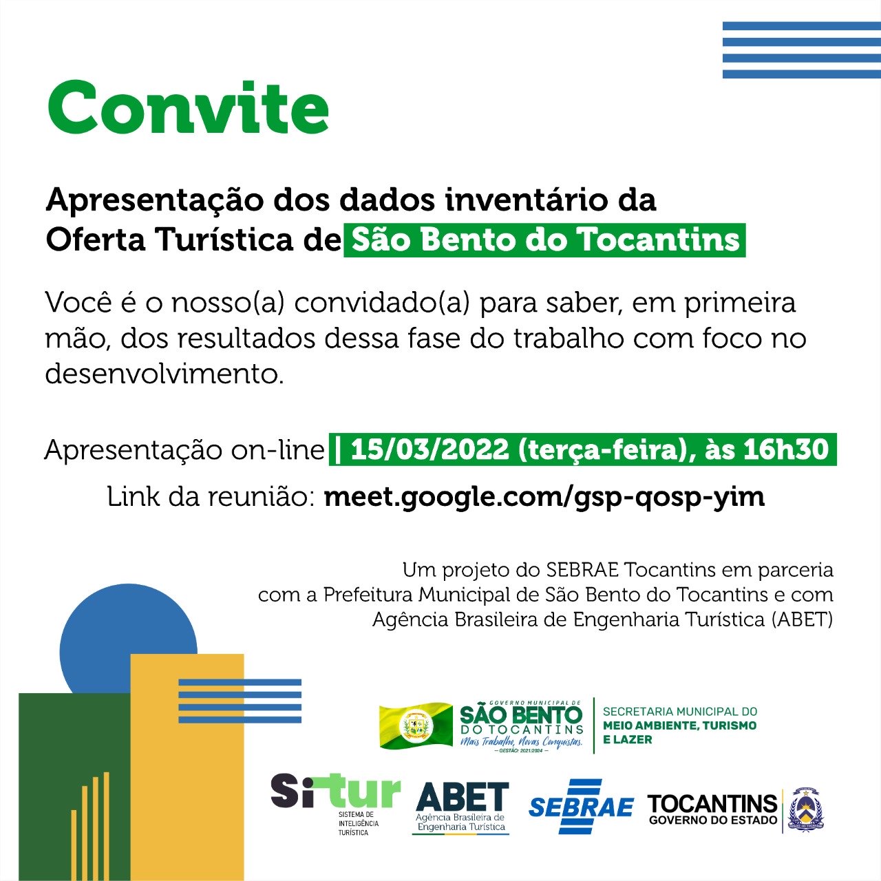 Apresentação do Inventário Turístico de São Bento do Tocantins